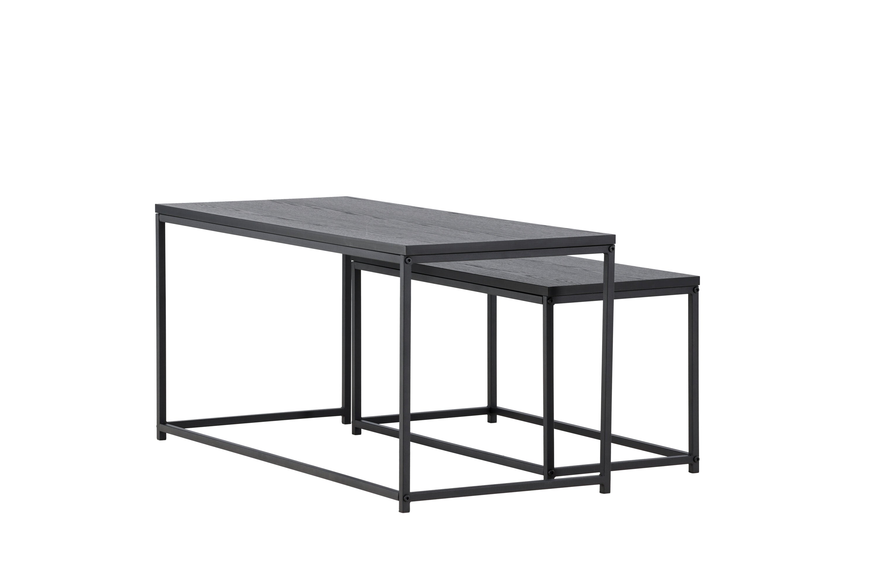 Couchtisch Metall 100cm mit Metallbeinen - Schwarz - Venture Home - le canapé