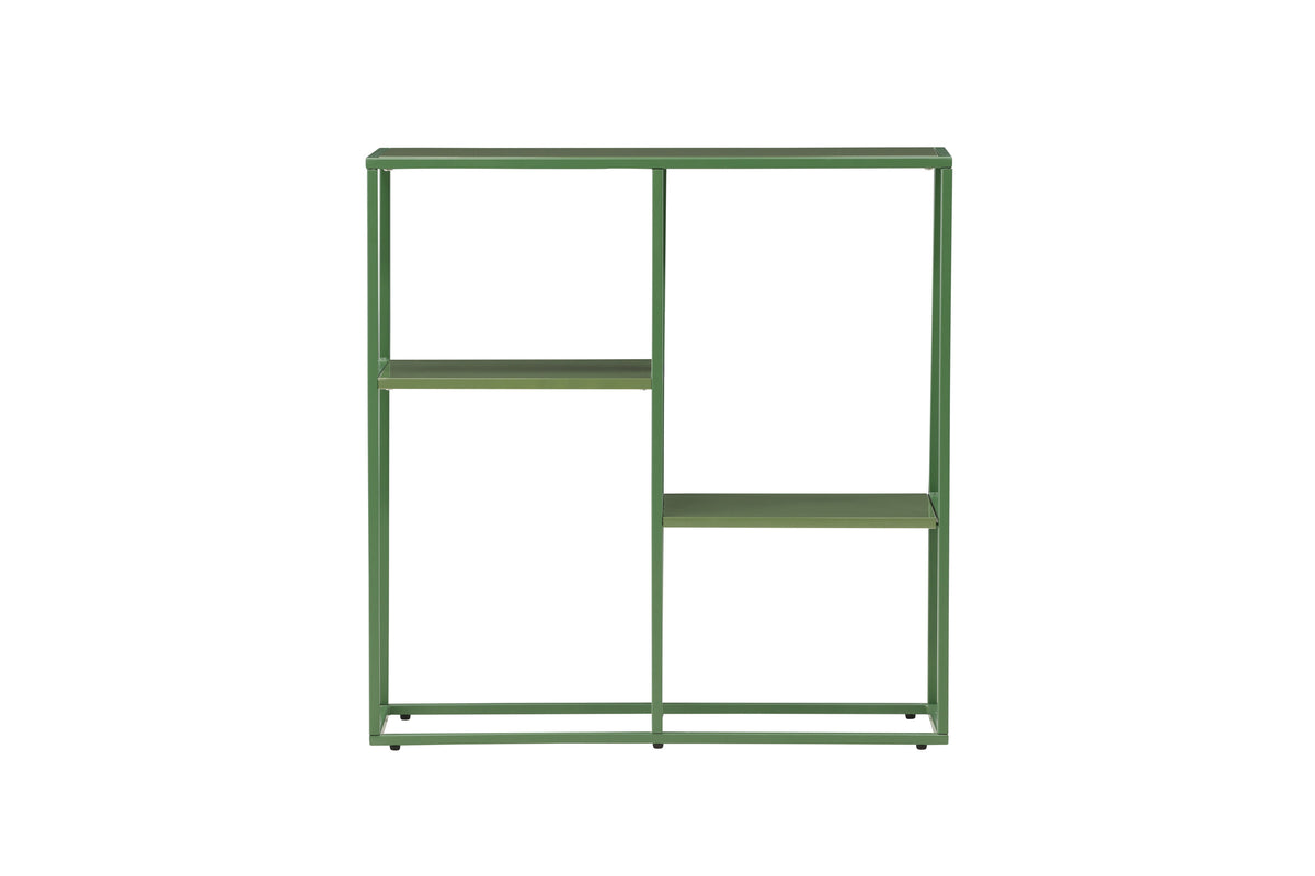 Regal Staal 80cm aus Metall mit Fächern in unterschiedlicher Höhe - Grün - Venture Home - le canapé