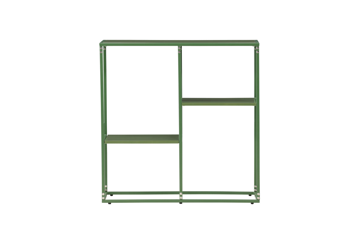 Regal Staal 80cm aus Metall mit Fächern in unterschiedlicher Höhe - Grün - Venture Home - le canapé
