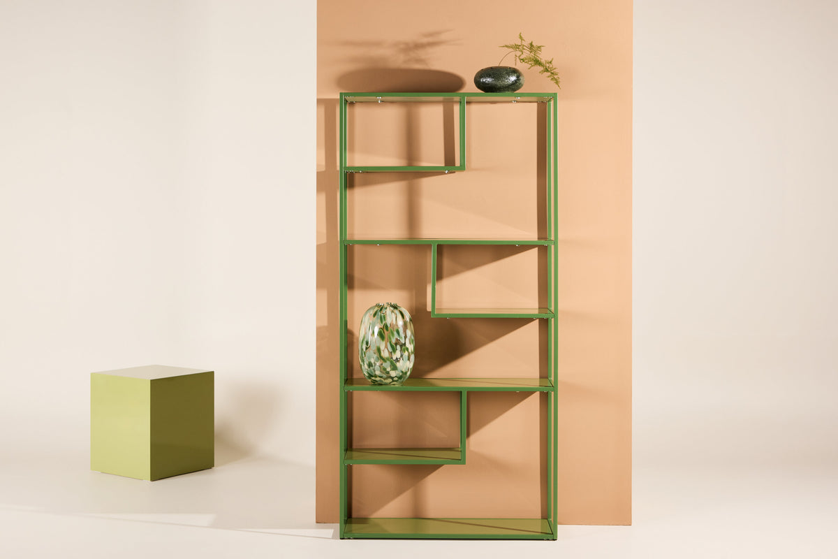Bücherregal Staal 164cm aus Metall - Grün - Venture Home - le canapé