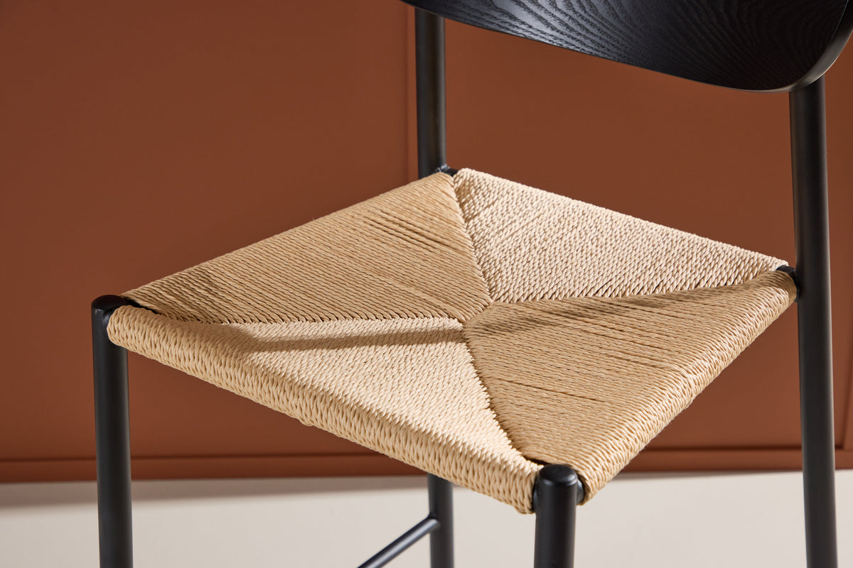 Barhocker Polly aus Rattan - Schwarz - Venture Home - le canapé