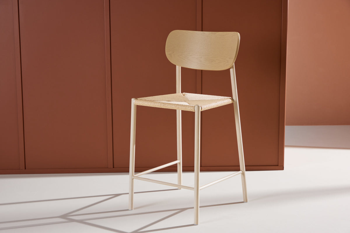 Barhocker Polly aus Rattan - Beige - Venture Home - le canapé
