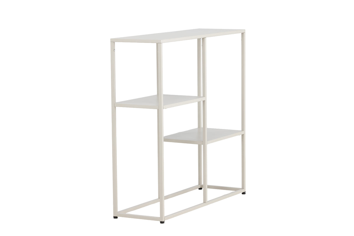 Standregal Staal 80cm aus Metall mit 2 Ablagen - Beige - Venture Home - le canapé