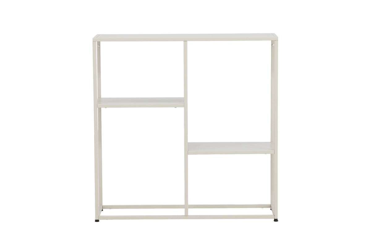 Standregal Staal 80cm aus Metall mit 2 Ablagen - Beige - Venture Home - le canapé