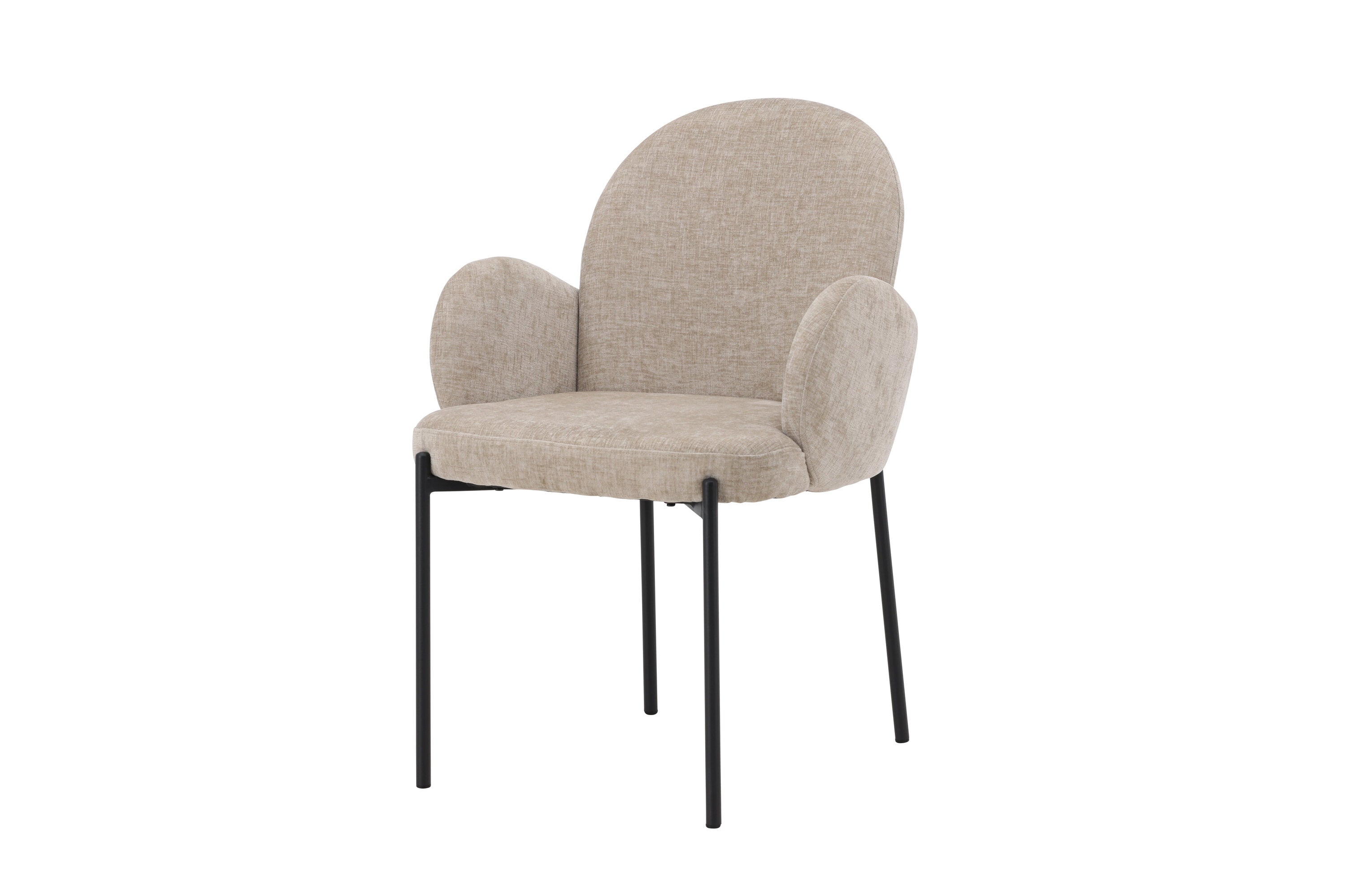2er-Set Esszimmerstühle Blom mit Armlehnen - Beige - Venture Home - le canapé
