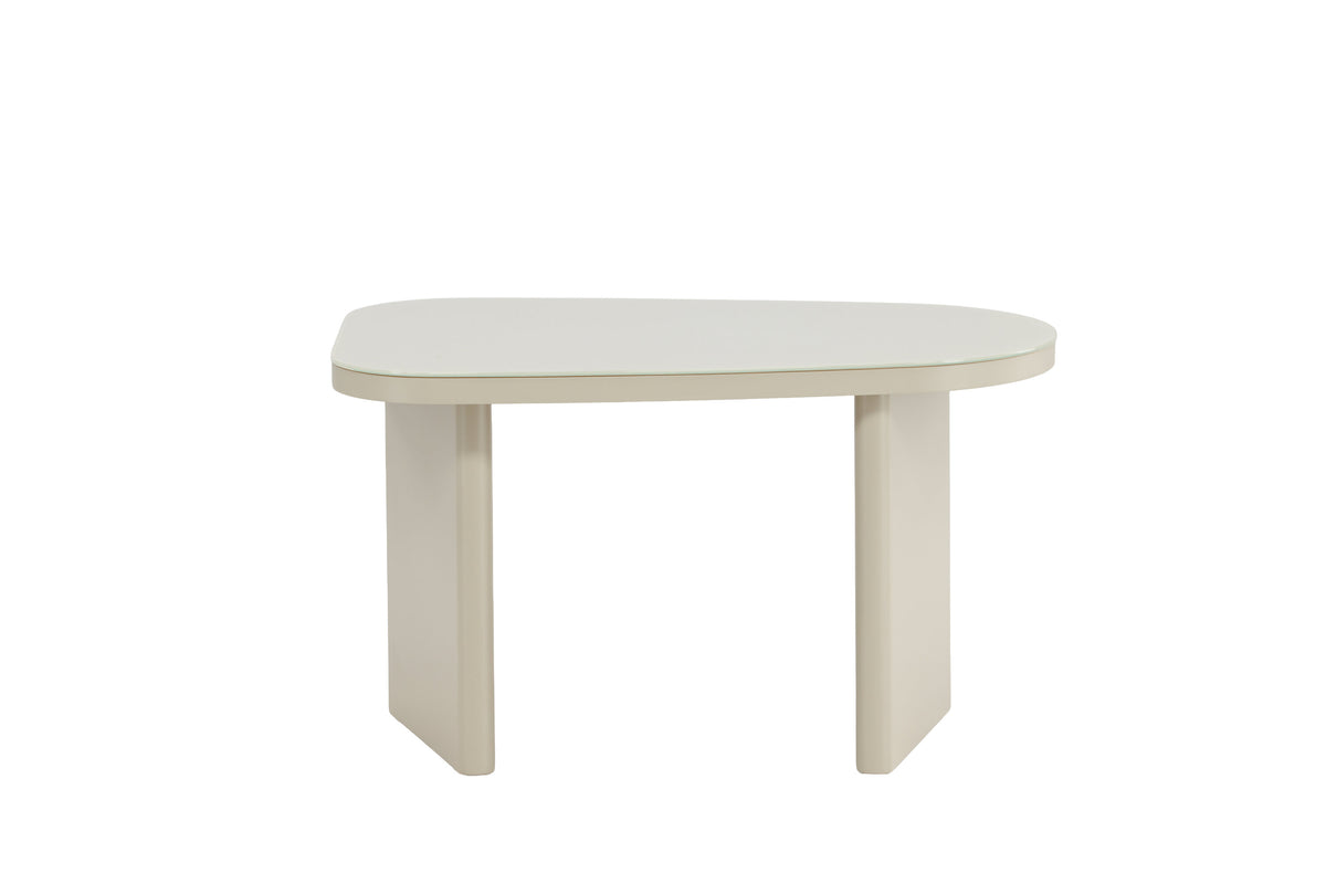 Beistelltisch Grönvik 70cm aus Glas - Beige - Venture Home - le canapé