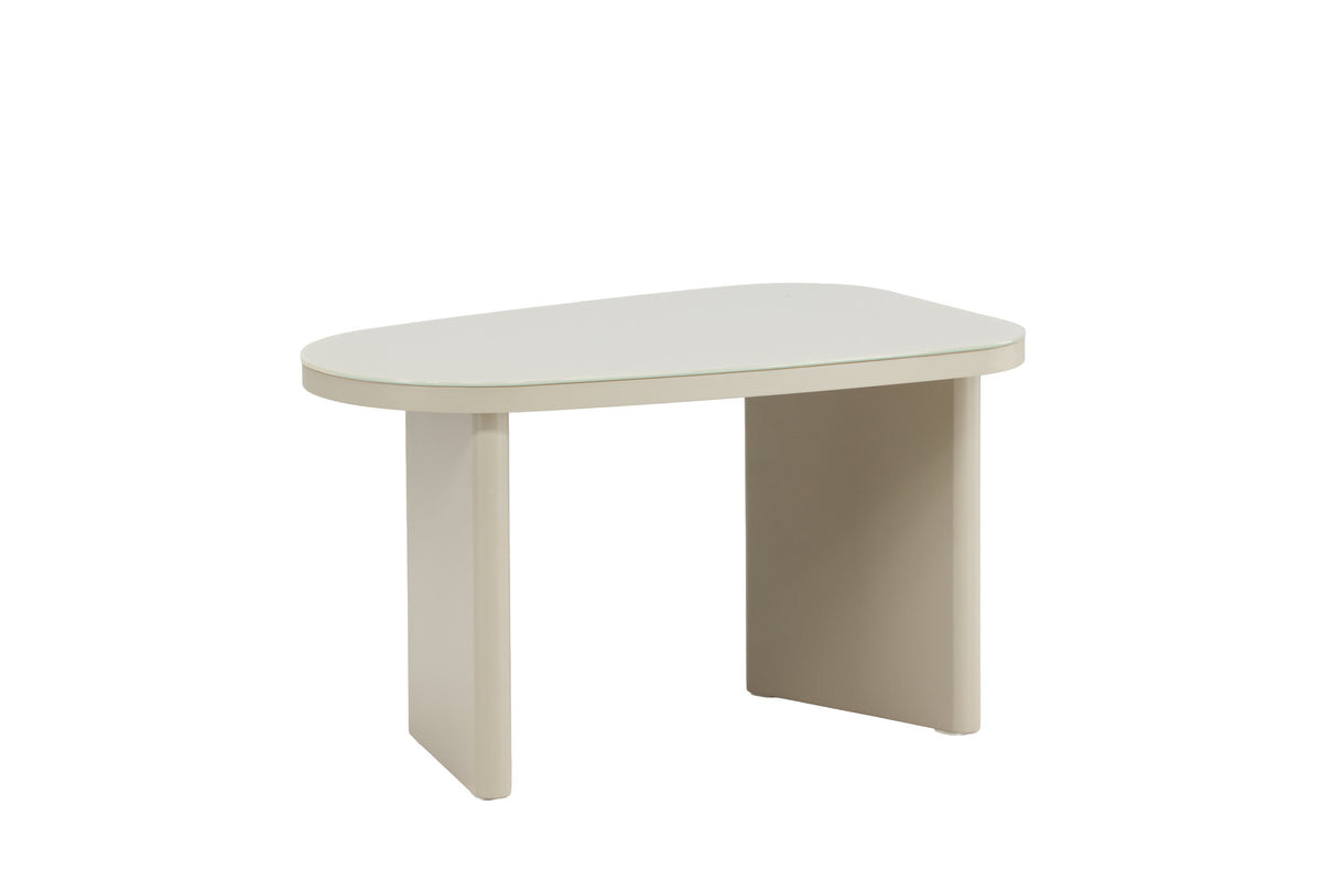 Beistelltisch Grönvik 70cm aus Glas - Beige - Venture Home - le canapé
