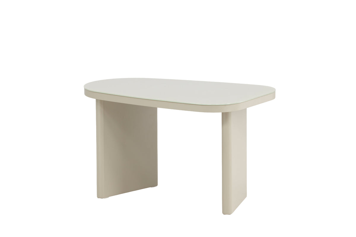 Beistelltisch Grönvik 70cm aus Glas - Beige - Venture Home - le canapé