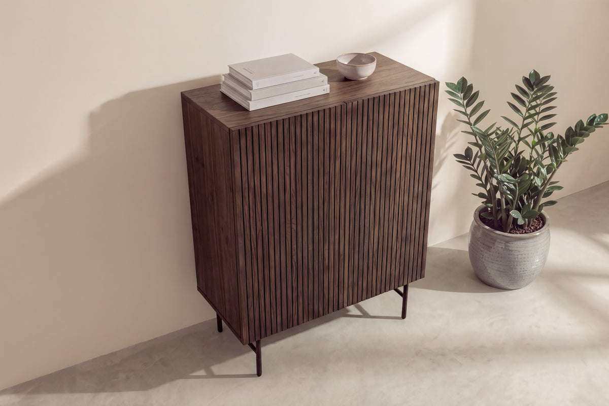 Mehrzweckschrank Björkön 101cm mit 2 Einlegeböden - Mokka - Venture Home - le canapé