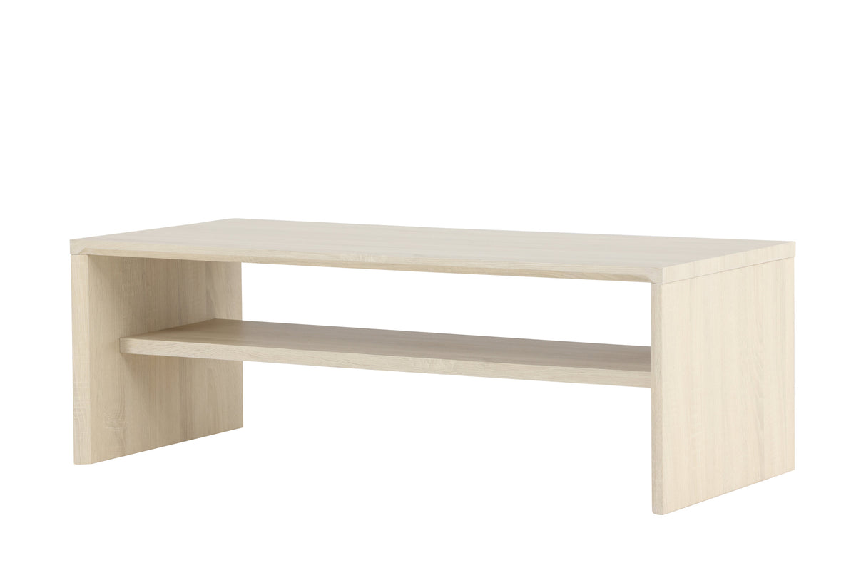 Couchtisch Telemarket 110cm mit Regalboden - Weiß - Venture Home - le canapé