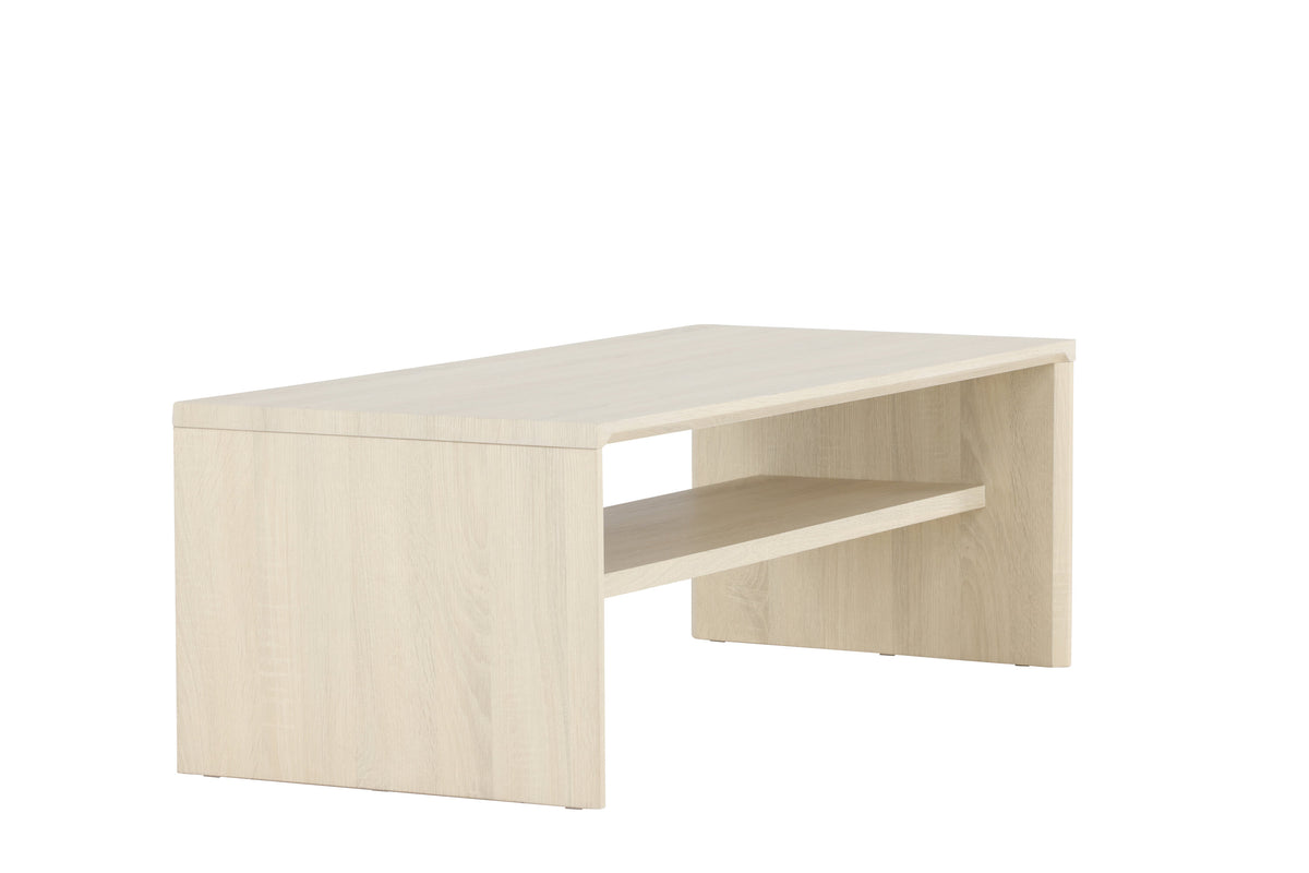 Couchtisch Telemarket 110cm mit Regalboden - Weiß - Venture Home - le canapé
