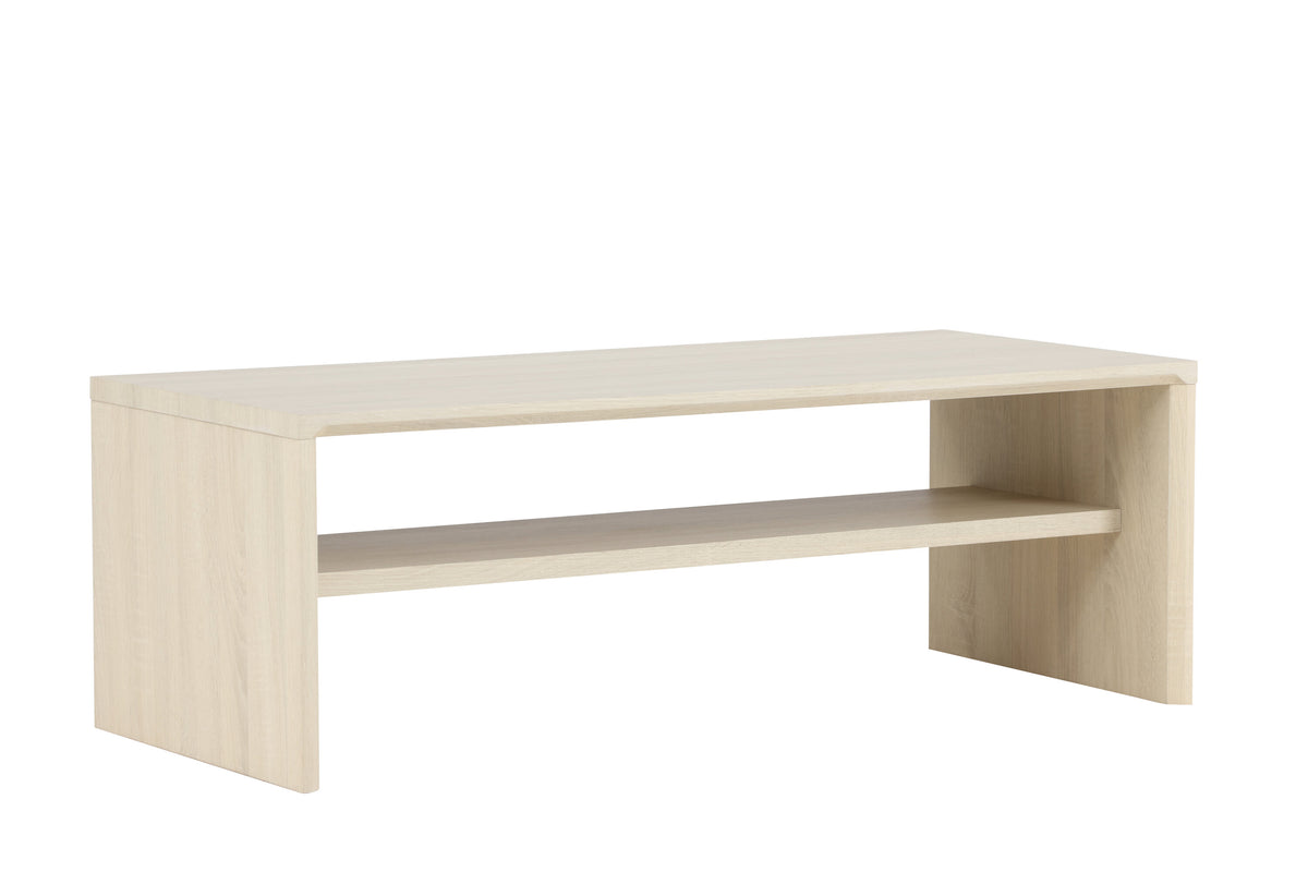 Couchtisch Telemarket 110cm mit Regalboden - Weiß - Venture Home - le canapé