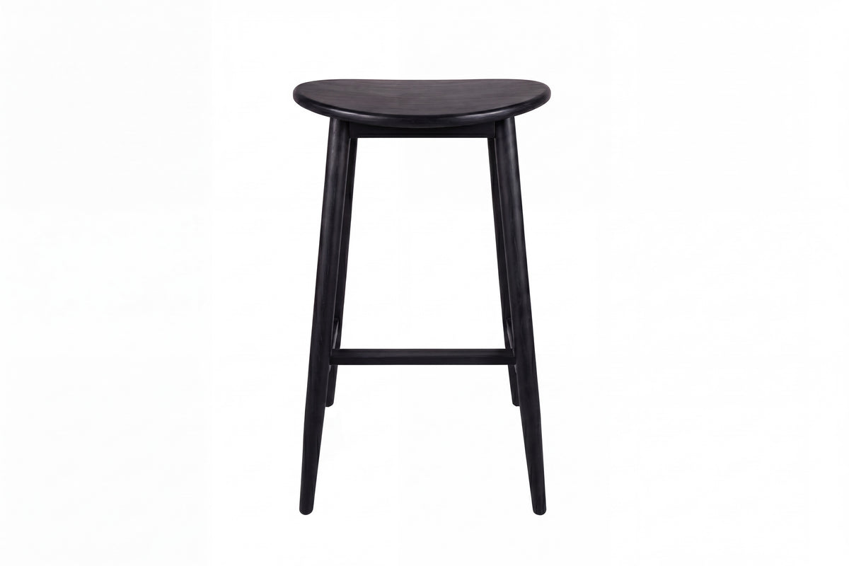 Barhocker Orust aus Massivholz - Schwarz - Venture Home - le canapé
