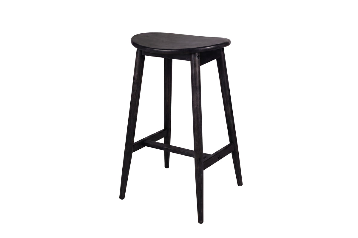 Barhocker Orust aus Massivholz - Schwarz - Venture Home - le canapé
