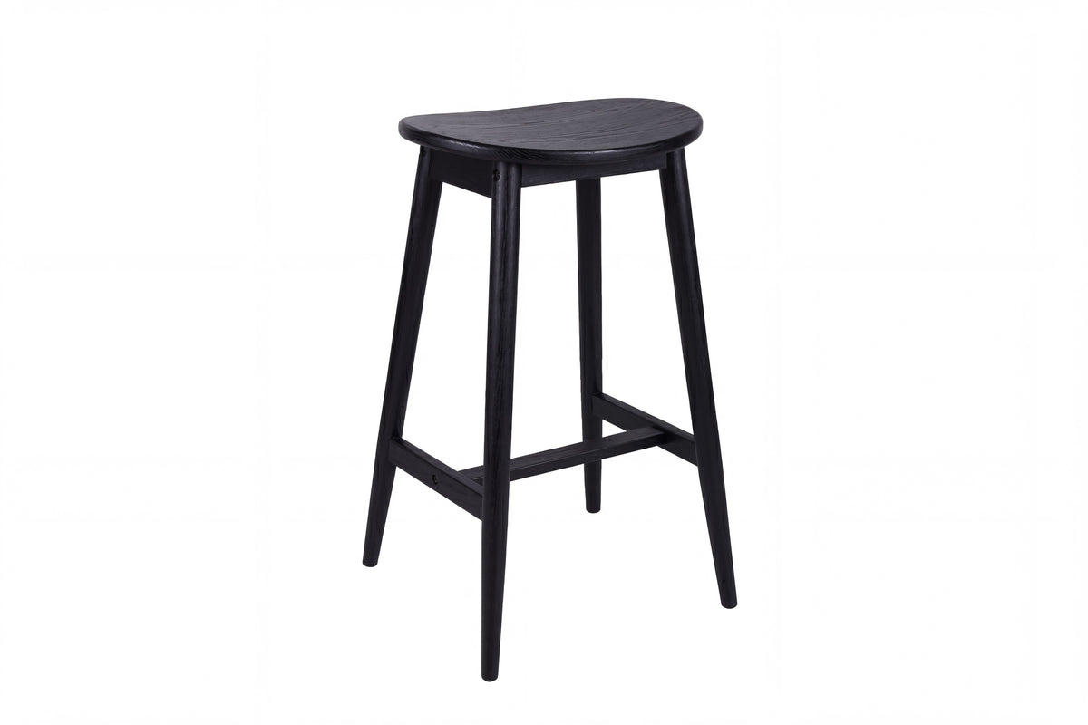 Barhocker Orust aus Massivholz - Schwarz - Venture Home - le canapé
