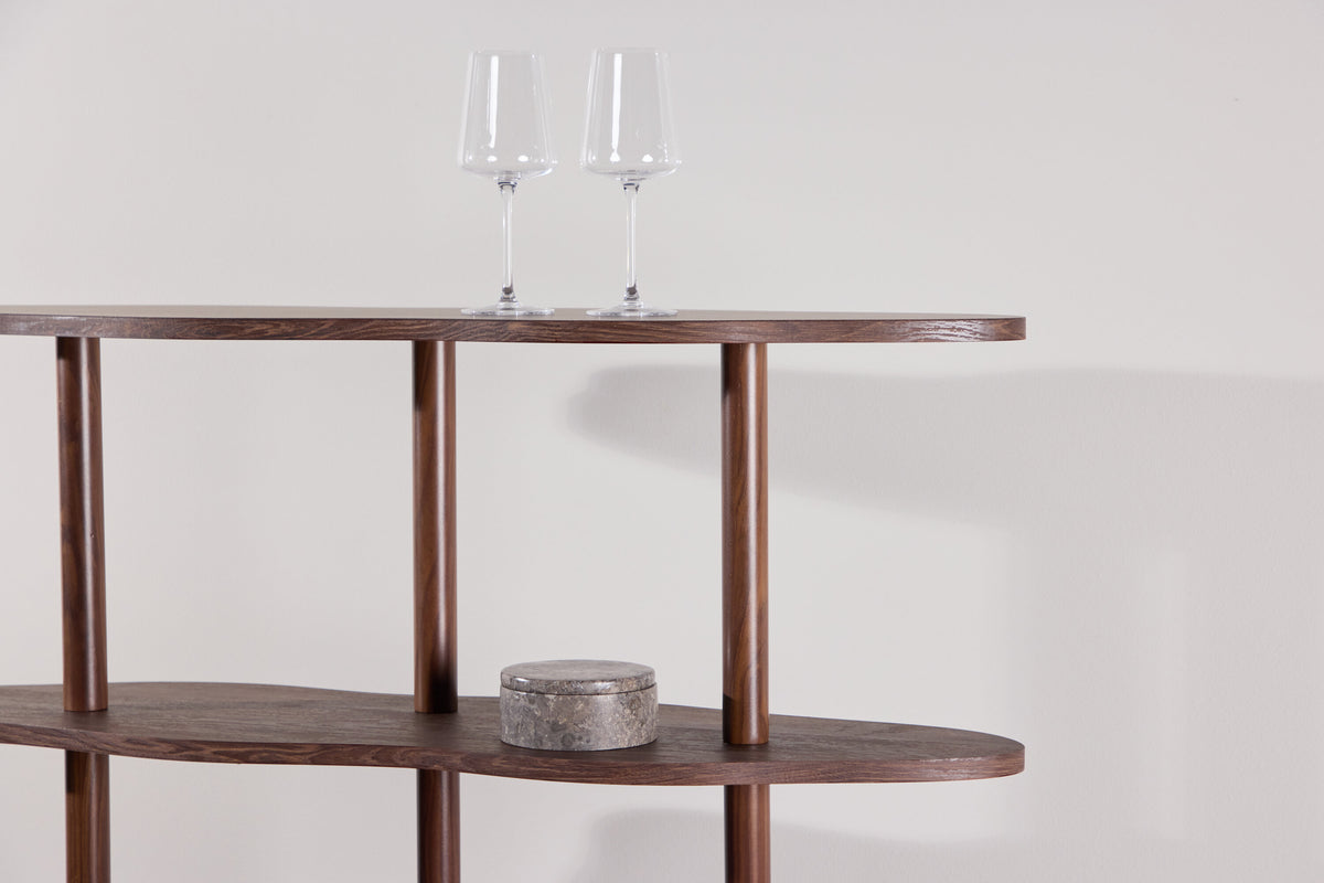 Regal Moln 140cm mit geschwungenen Böden - Mokka - Venture Home - le canapé