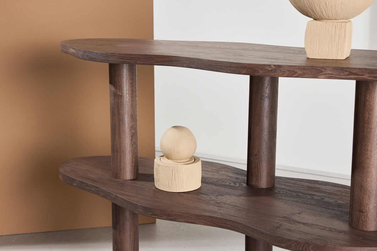Regal Moln 75cm mit drei Ebenen - Mokka - Venture Home - le canapé
