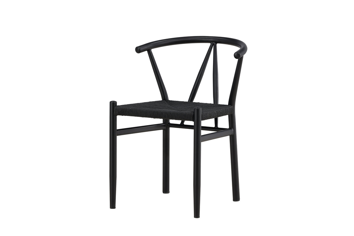 Esszimmerstuhl Alfons aus Metall - Schwarz - Venture Home - le canapé