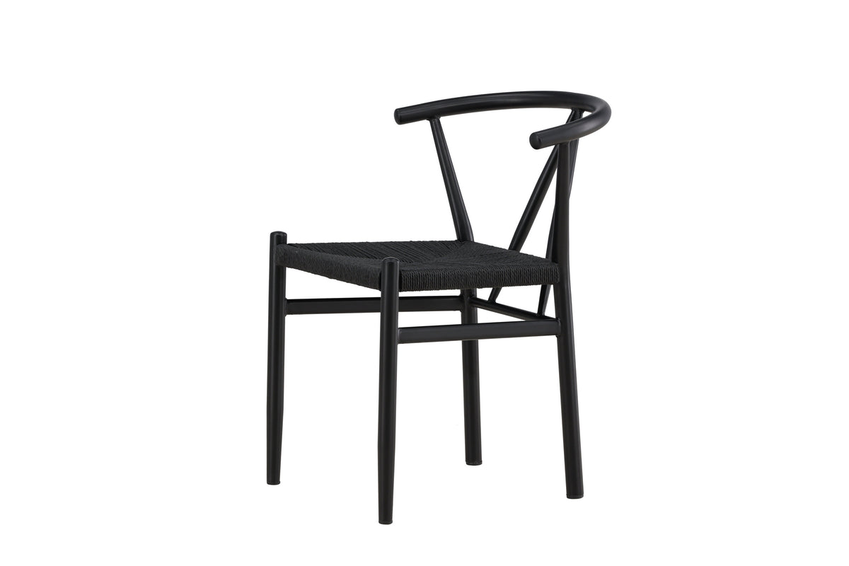 Esszimmerstuhl Alfons aus Metall - Schwarz - Venture Home - le canapé