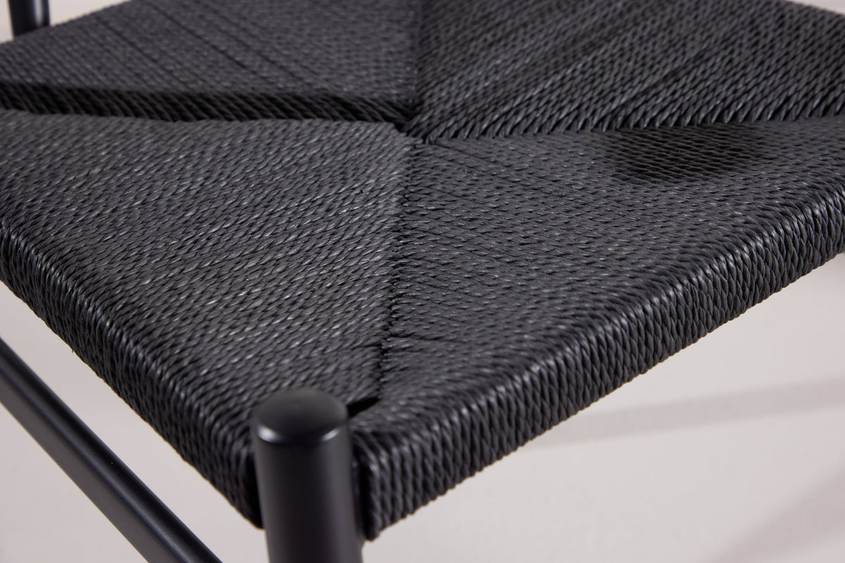 Esszimmerstuhl Alfons aus Metall - Schwarz - Venture Home - le canapé