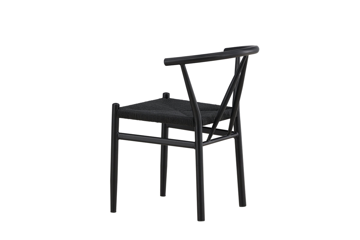 Esszimmerstuhl Alfons aus Metall - Schwarz - Venture Home - le canapé