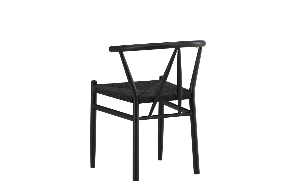 Esszimmerstuhl Alfons aus Metall - Schwarz - Venture Home - le canapé