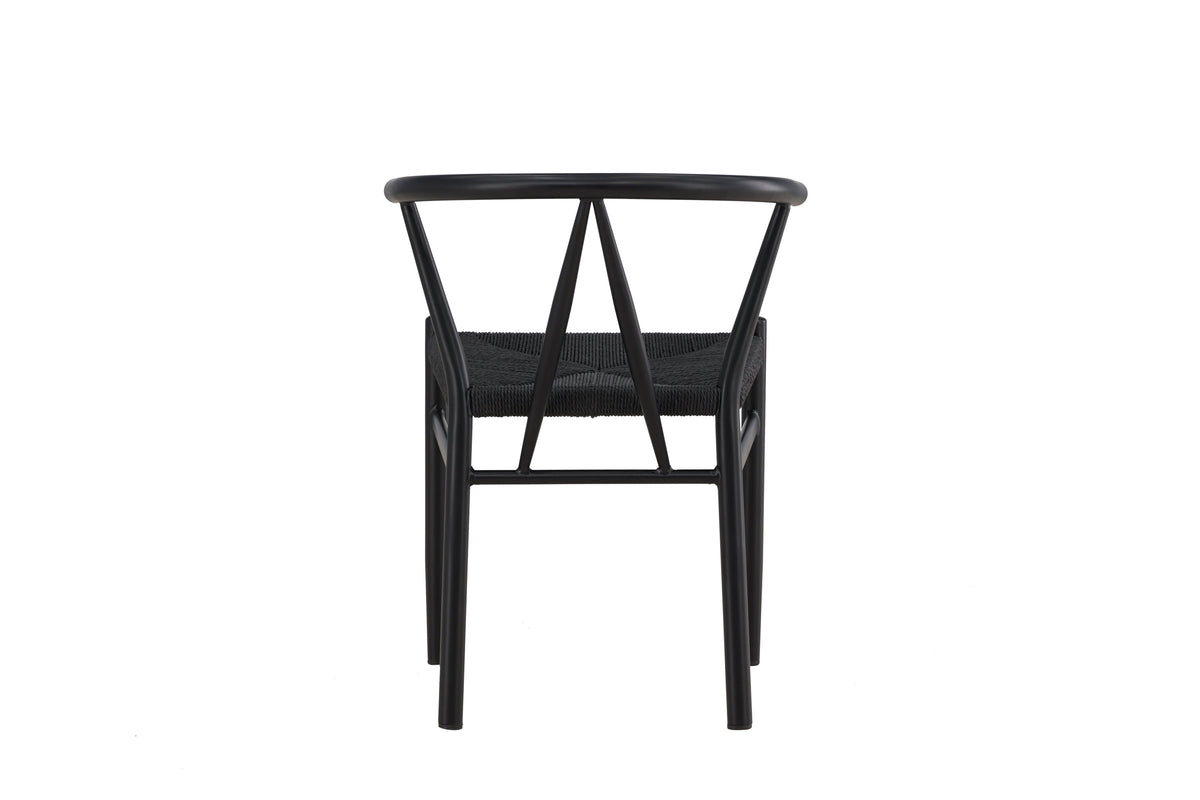 Esszimmerstuhl Alfons aus Metall - Schwarz - Venture Home - le canapé