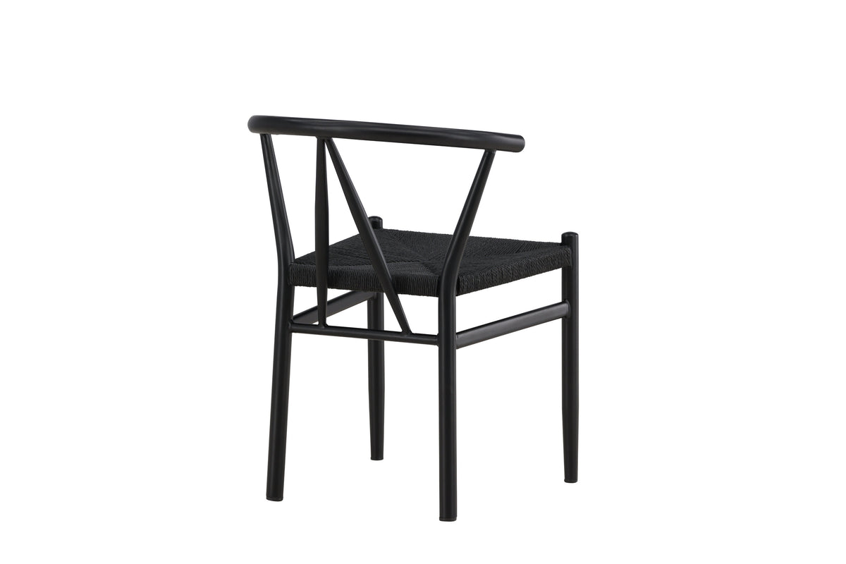 Esszimmerstuhl Alfons aus Metall - Schwarz - Venture Home - le canapé