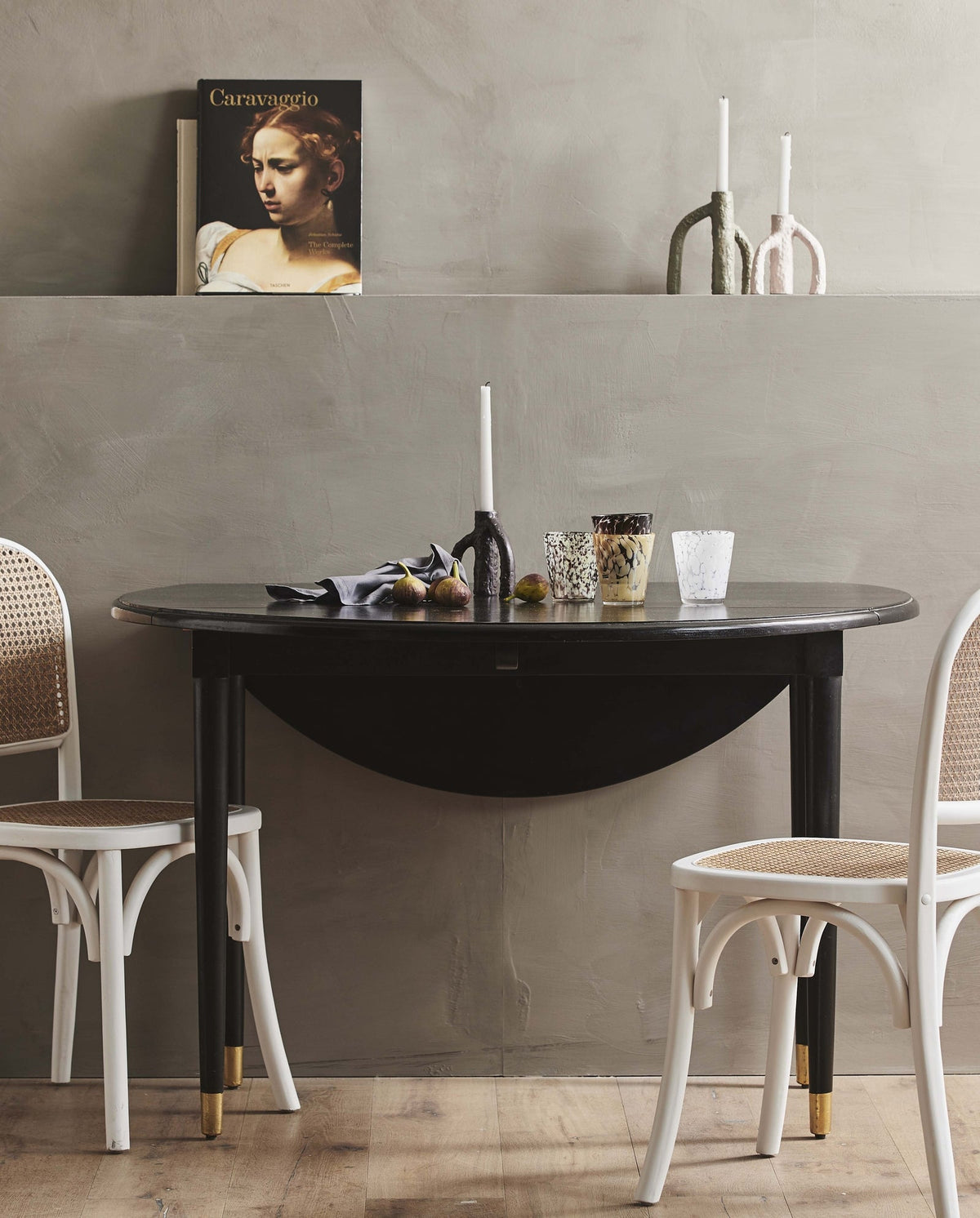 Klapptisch AHR Ø119cm aus Massivholz - Schwarz - Nordal A/S - le canapé