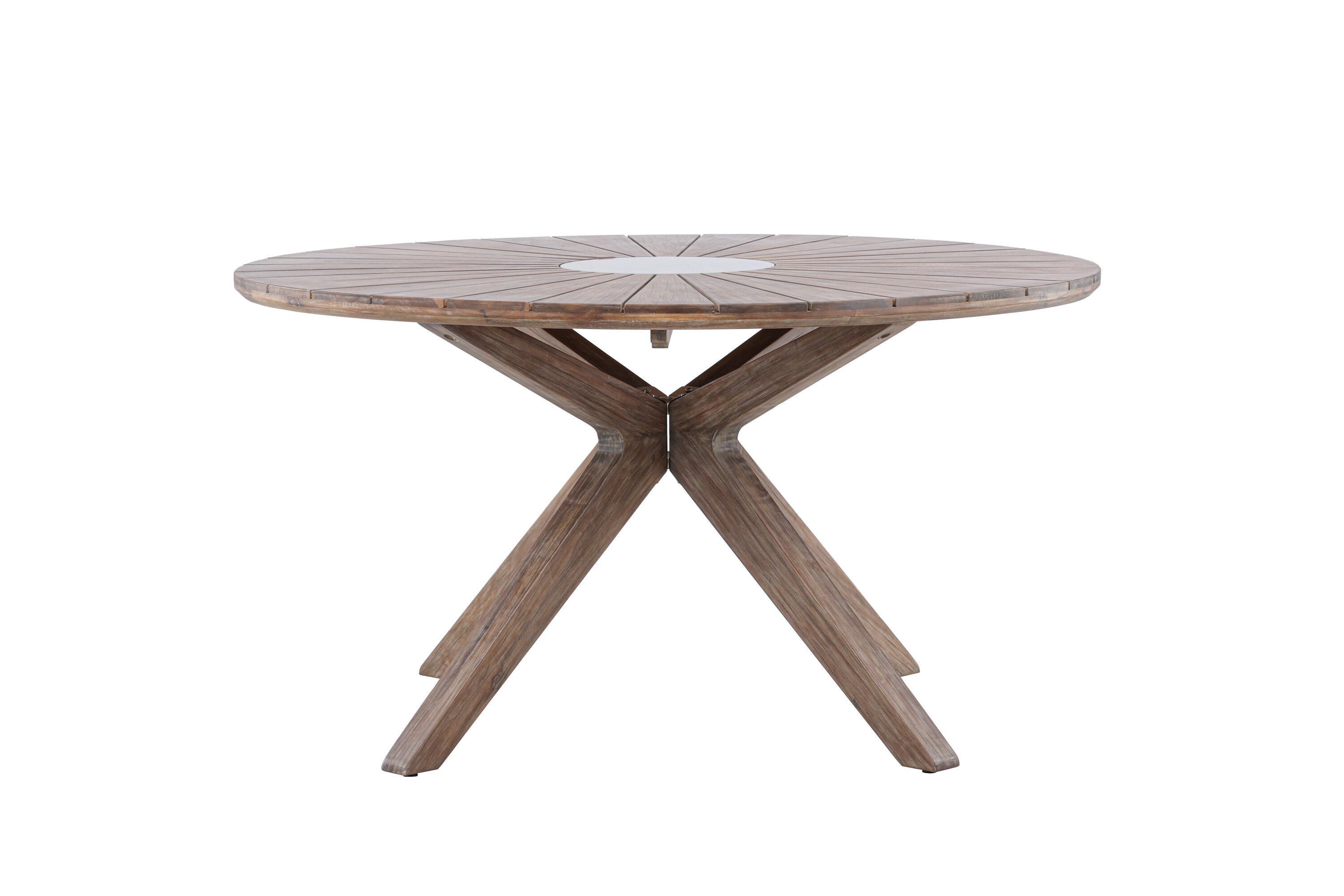 Gartentisch Rosario Ø140cm aus Massivholz - Braun - Venture Home - le canapé