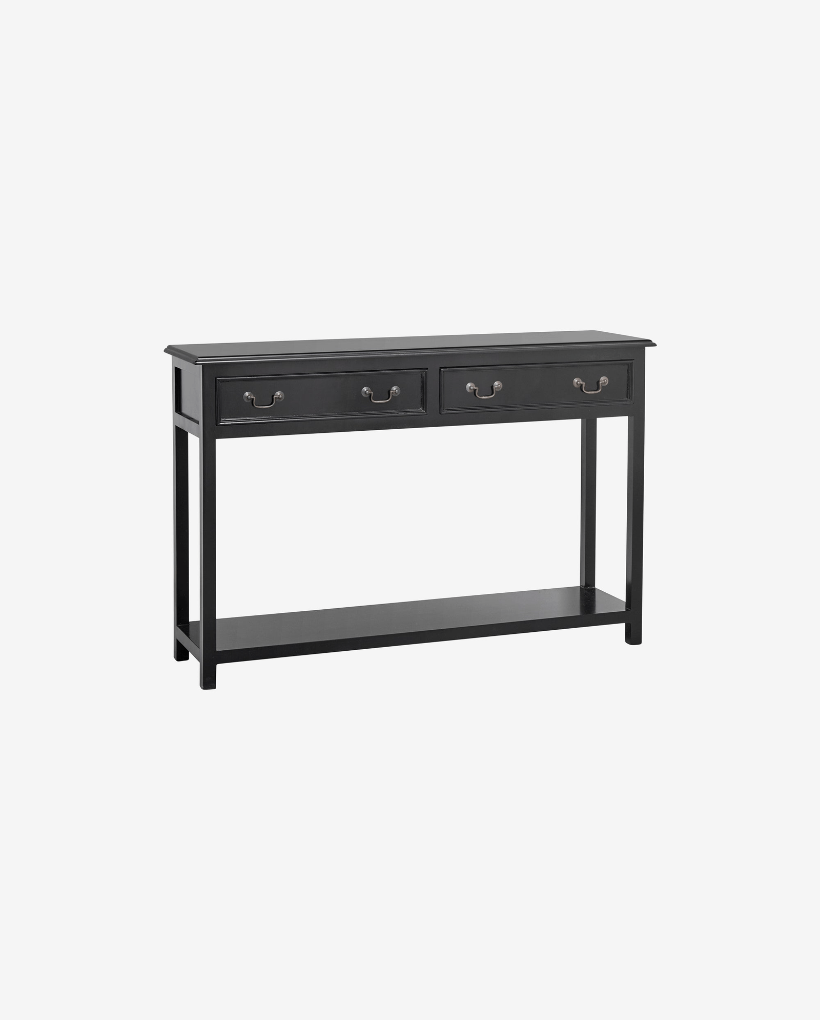 Konsole Moss 122cm aus Massivholz mit 2 Schubladen - Schwarz - Nordal A/S - le canapé