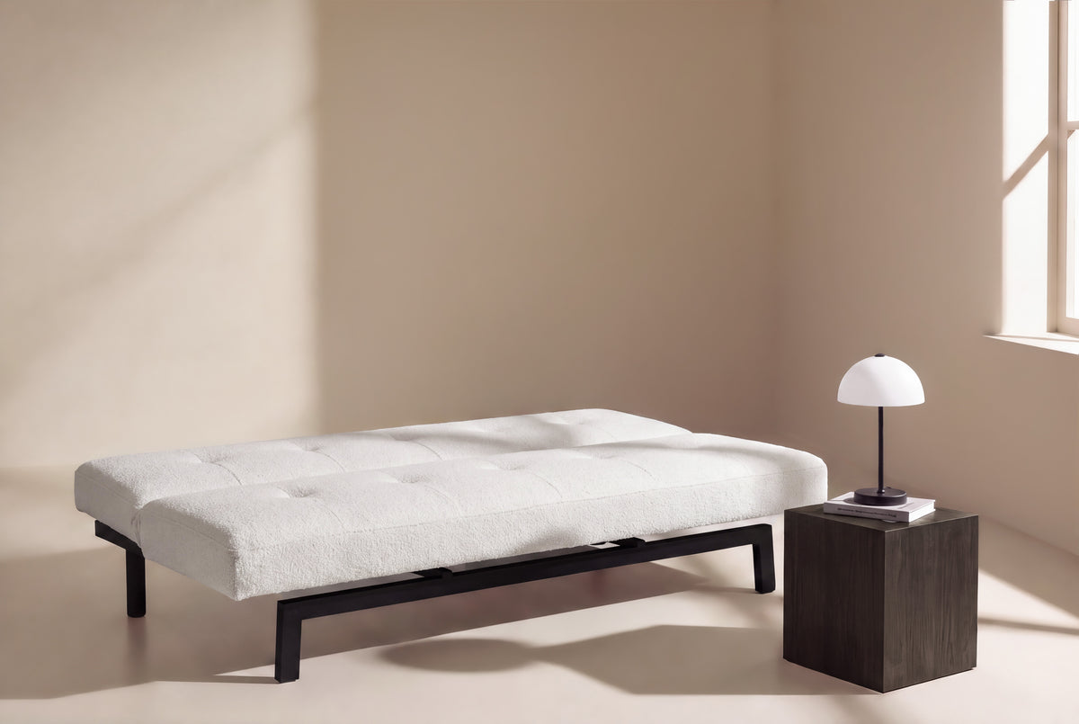 Schlafsofa Bodil ausklappbar - Weiß - Venture Home - le canapé