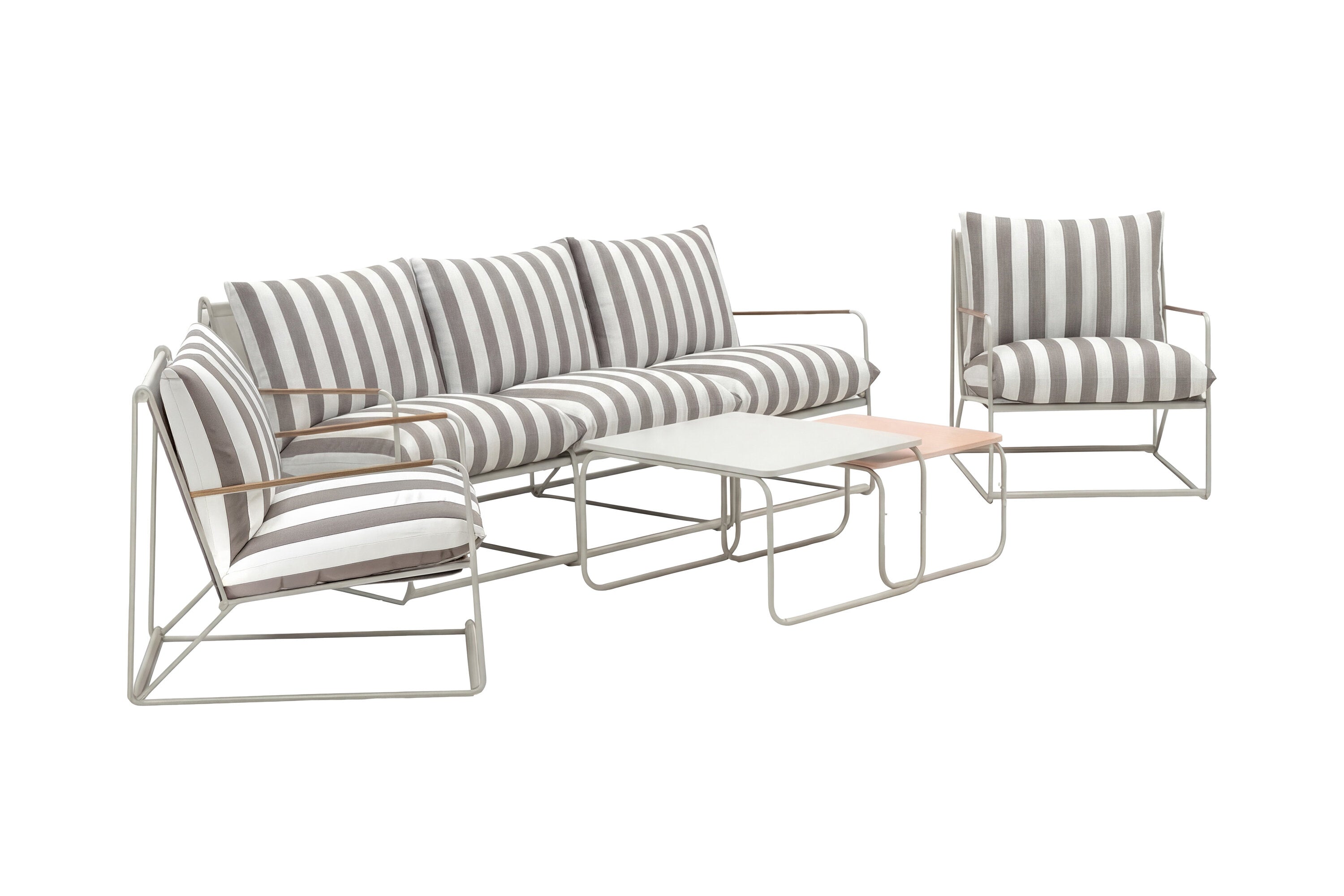 Loungeset Palazzo aus Metall mit Kissen - Beige - Venture Home - le canapé
