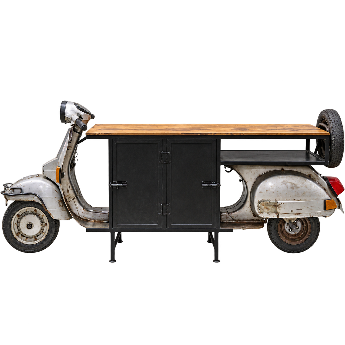 Theke Nali 250cm als Motorroller mit Schrank