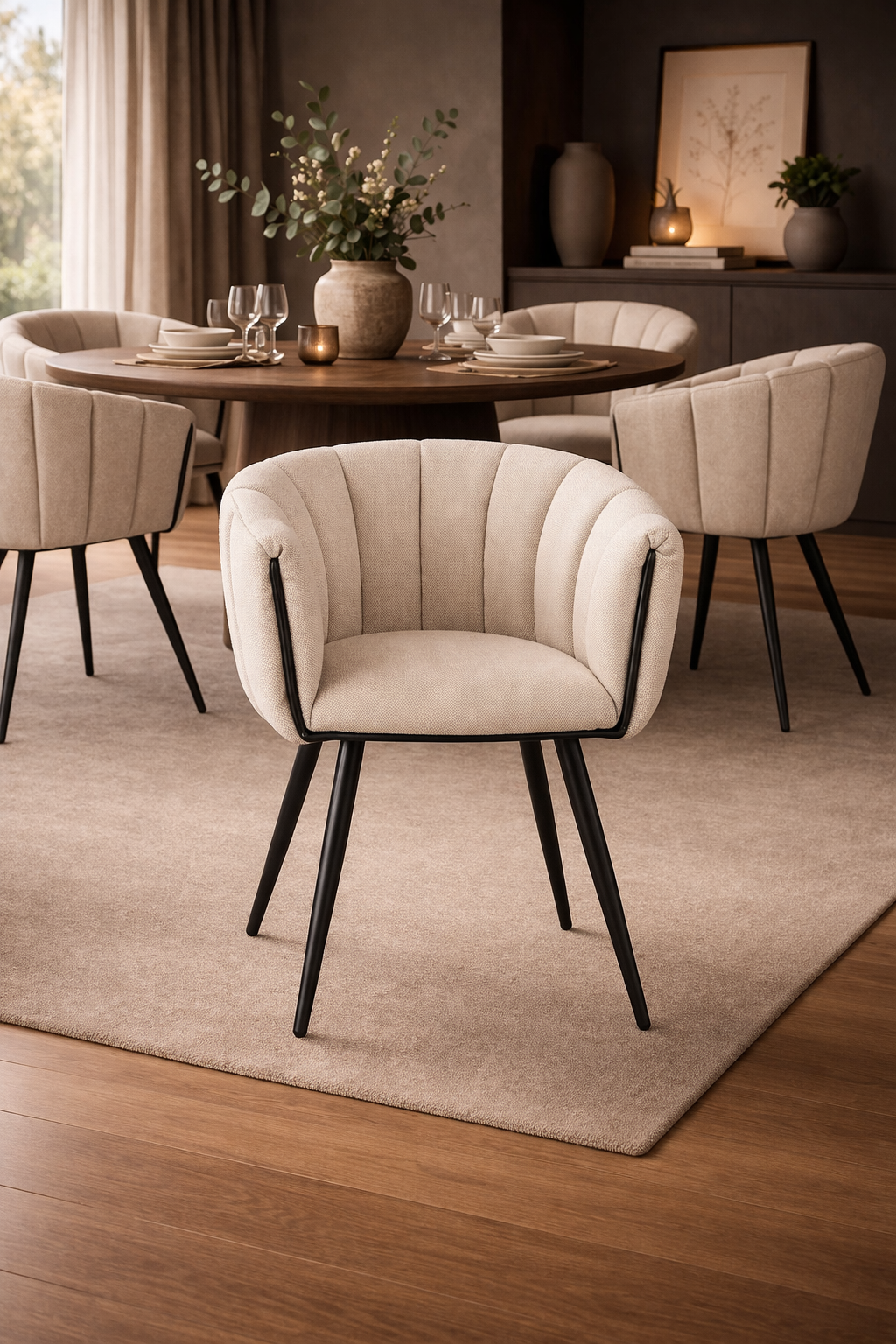 2er-Set Armlehnenstühle Breeze - Beige