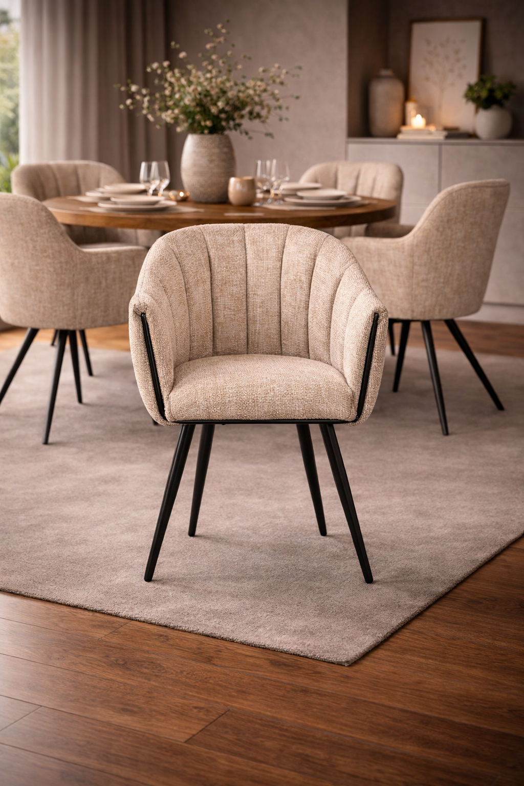 2er-Set Armlehnenstühle Breeze - Latte