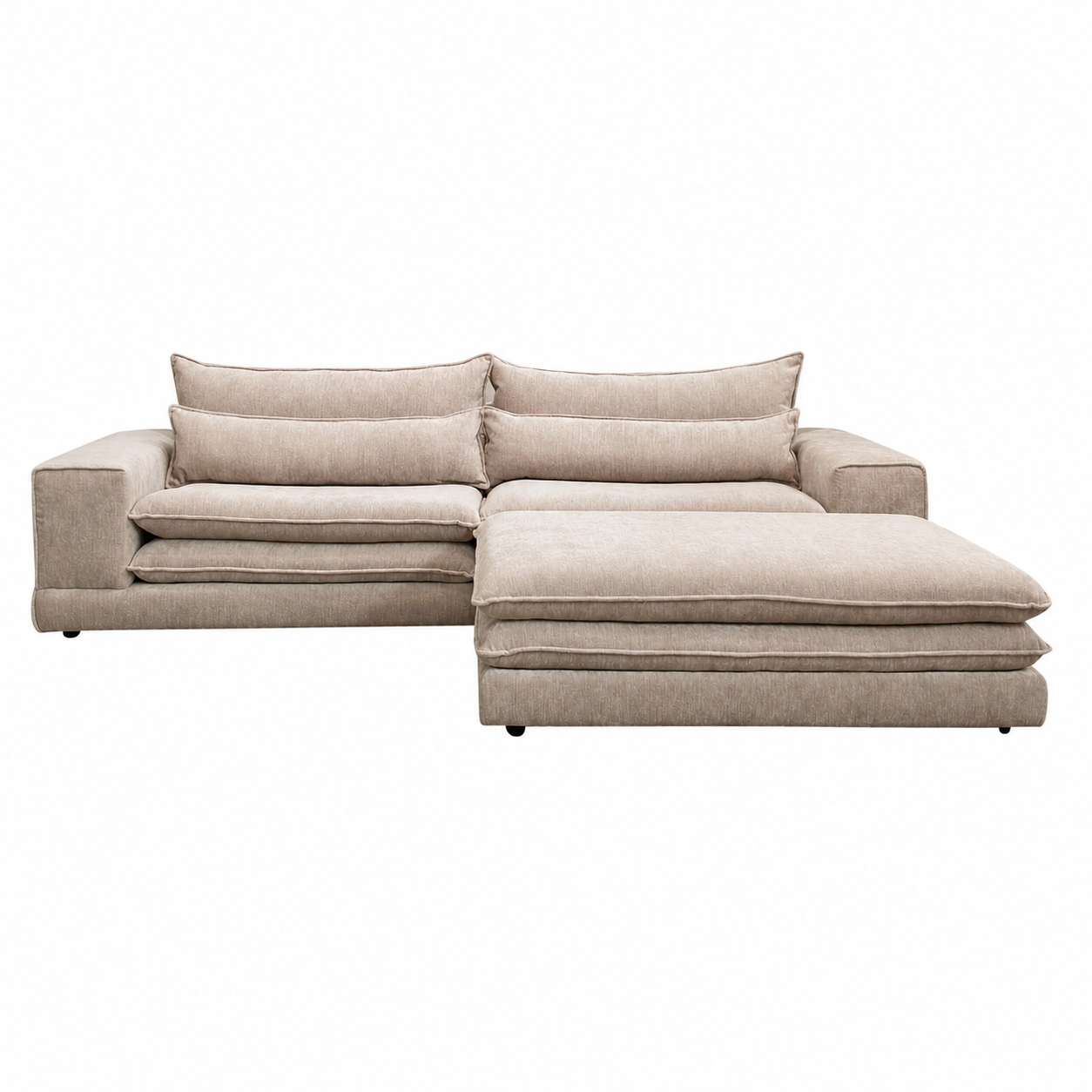 3-Sitzer Sofa London mit Chaiselounge - Beige