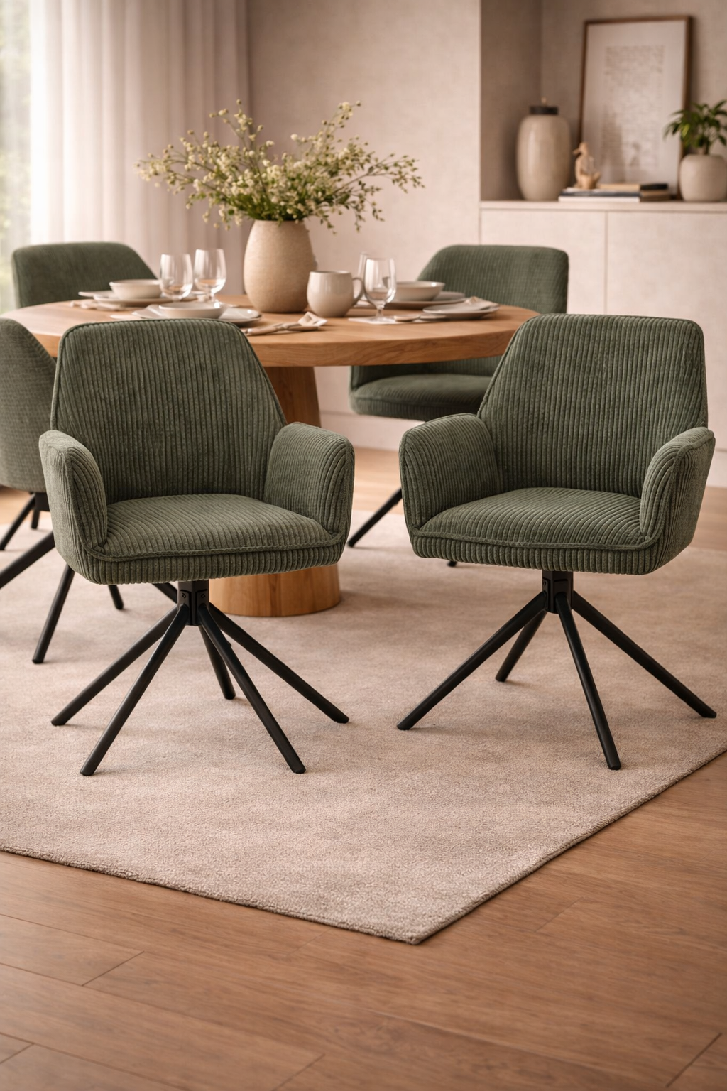 2er-Set Armlehnstühle Noah Hyper - Dunkelgrün