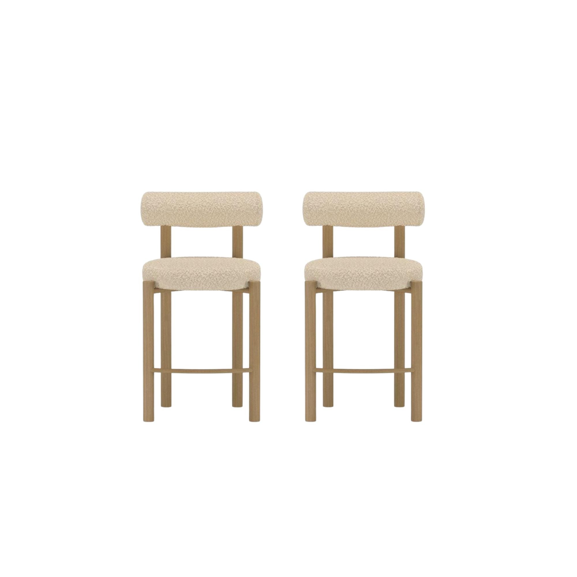 2er-Set Barhocker Tillo - Hellbraun