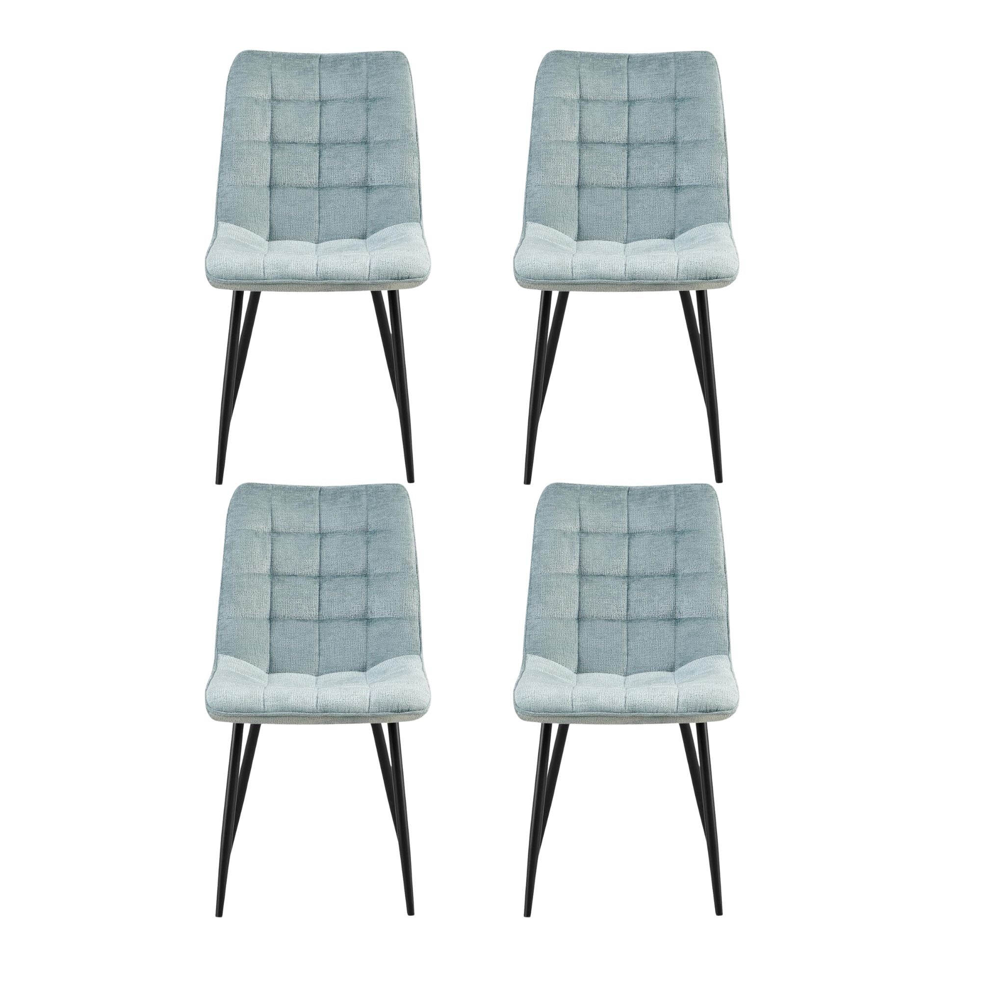 4er-Set Esszimmerstühle Lucille - Hellblau