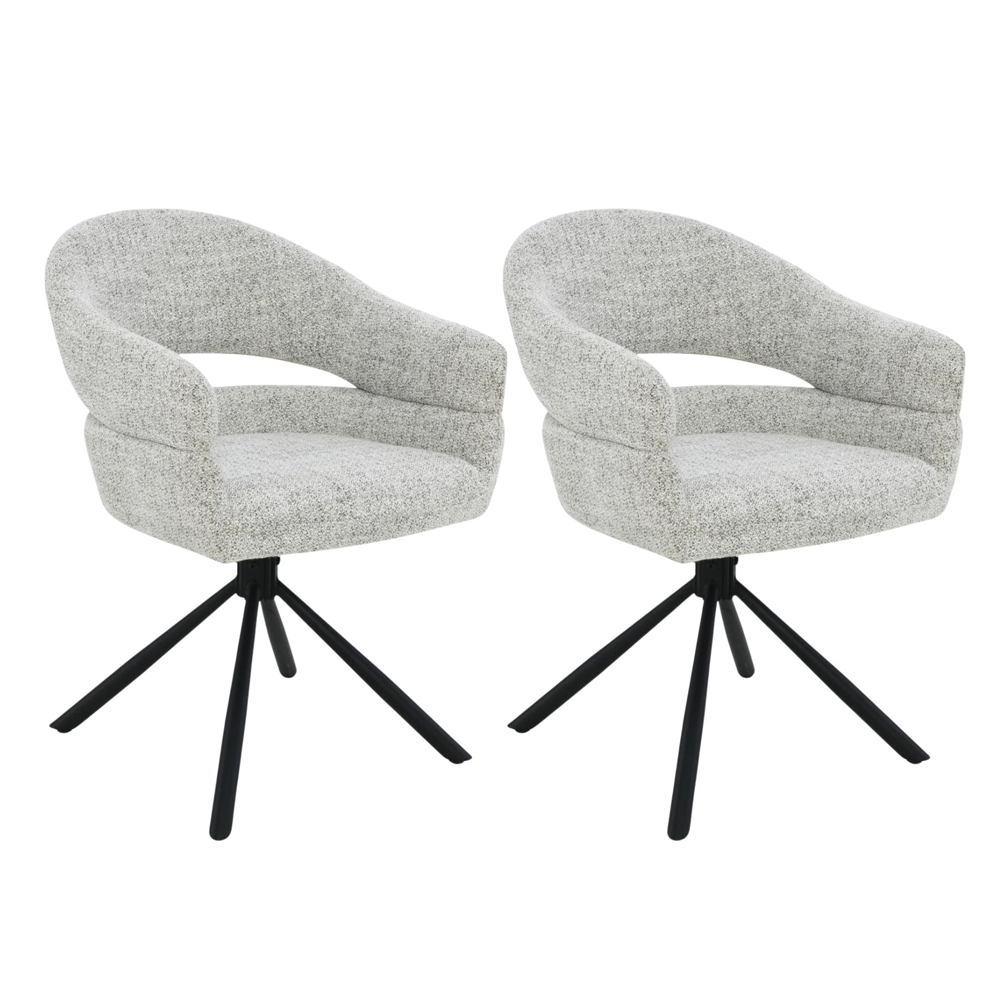 2er-Set Esszimmerstühle Linn - Hellgrau