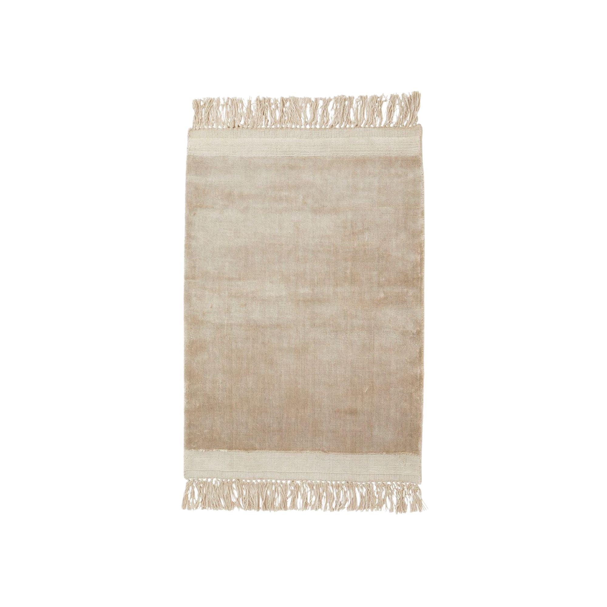 Teppich FILUCA 240*160cm - Beige mit Fransen