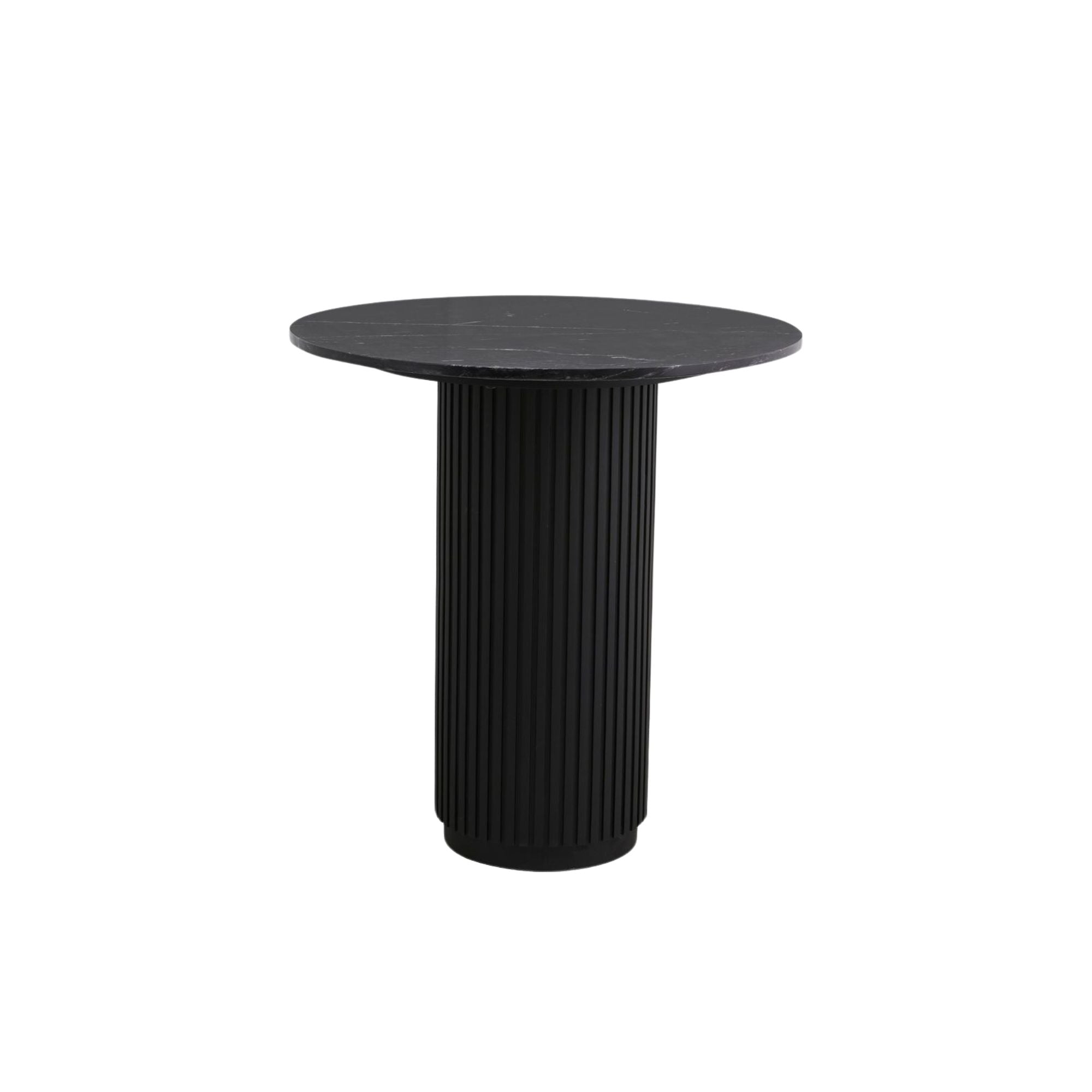 Beistelltisch ERIE 70cm – Schwarz & Marmor