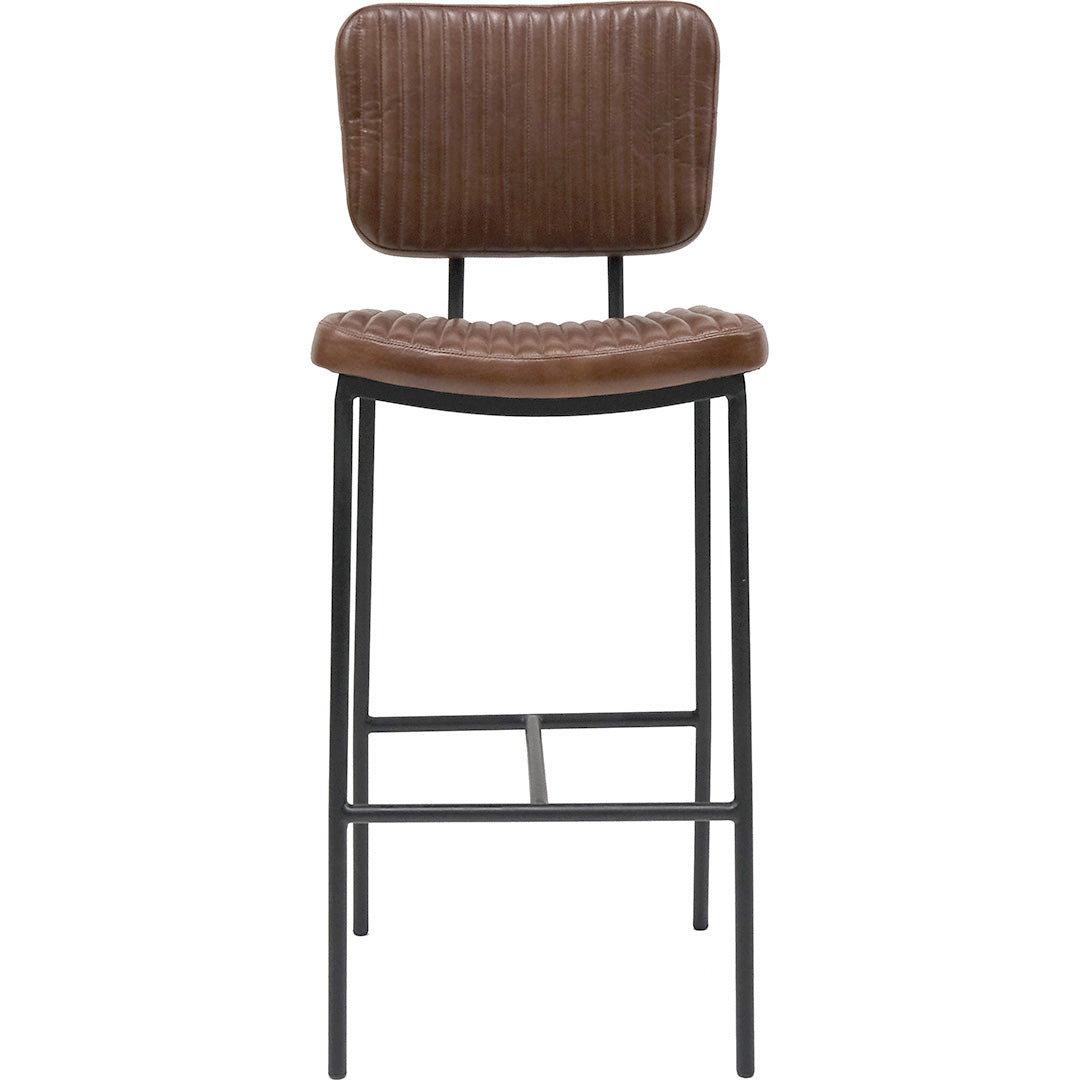 Barhocker Astoria aus gestepptem Leder - Braun-Barhocker-le canapé