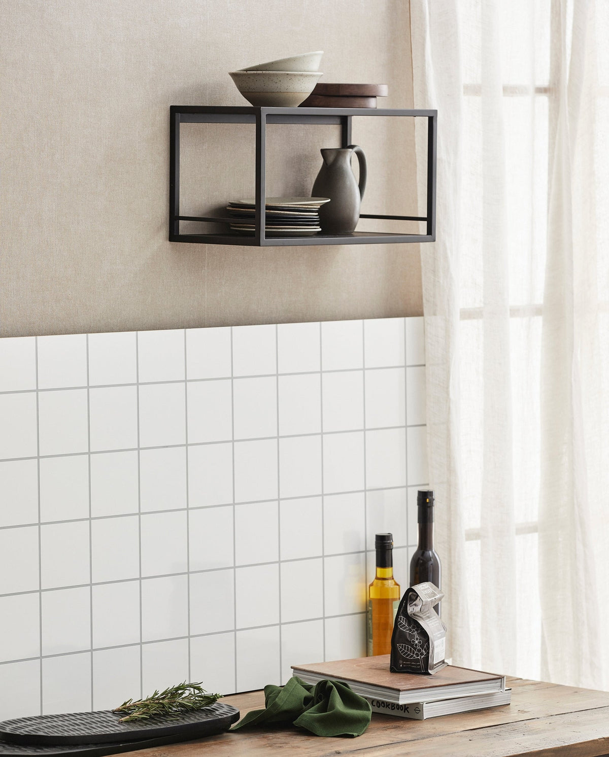 Wandregal FLINT 40cm - Schwarz - Nordal A/S - le canapé
