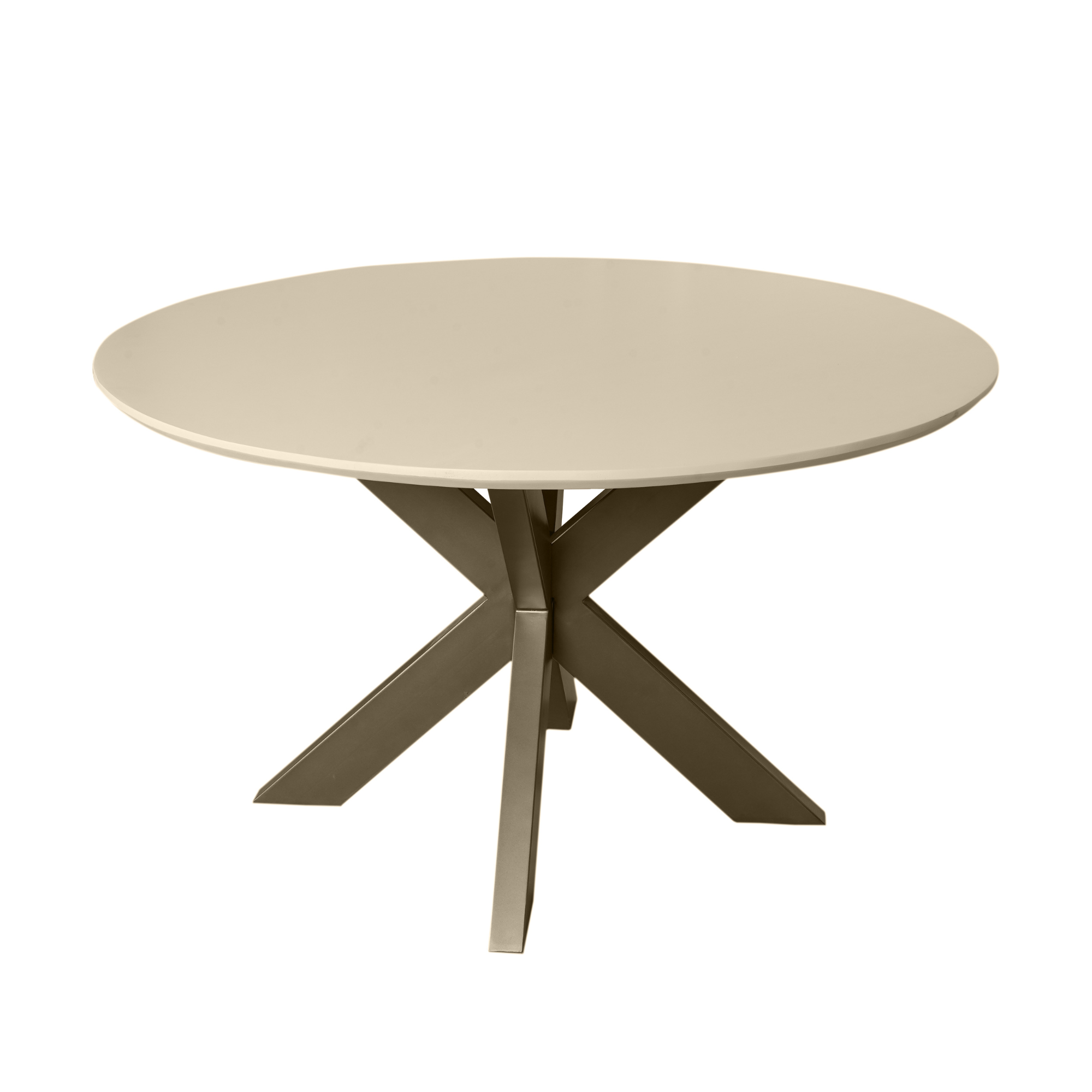 Esstisch Madison aus Mangoholz Ø130cm - Sandbraun