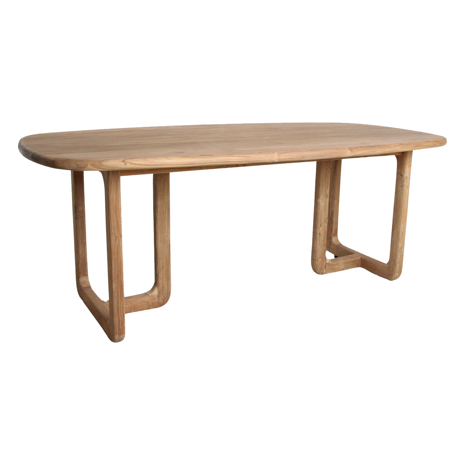 Esstisch Invierno Oval aus Teakholz 200cm - Hellbraun