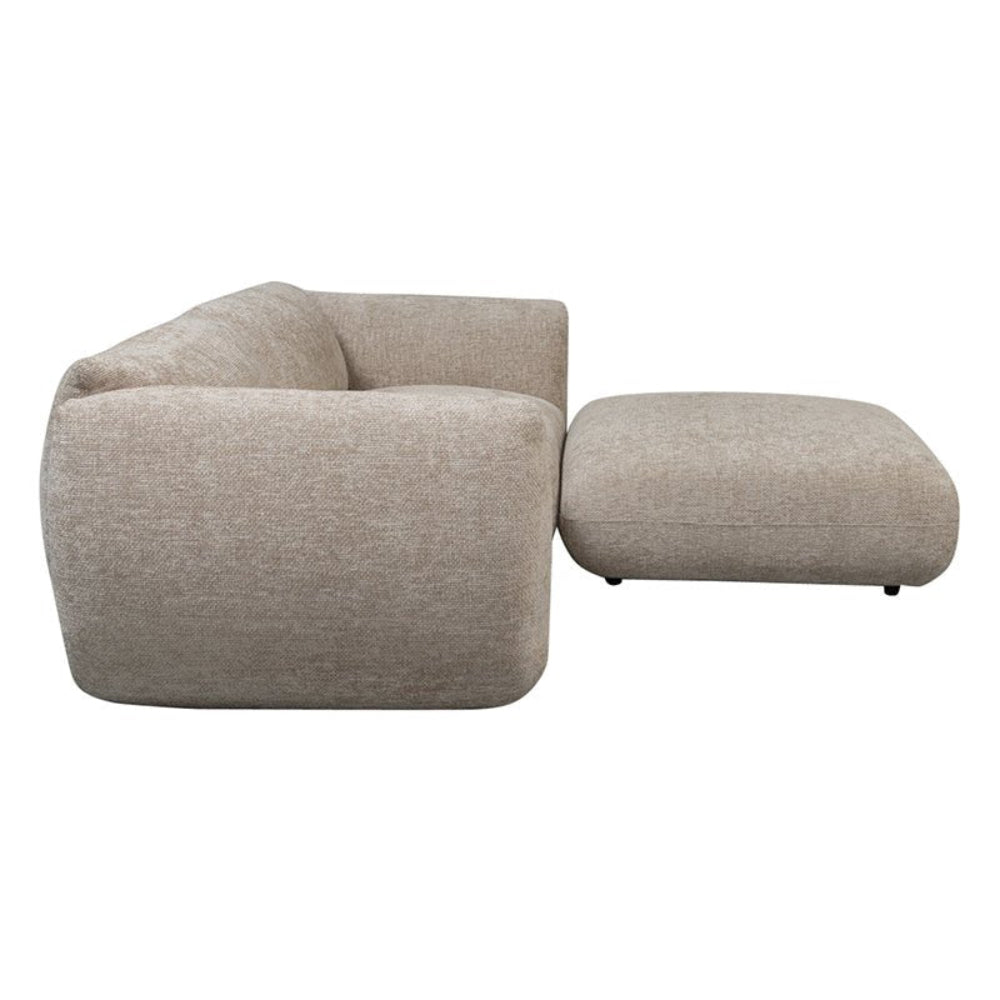Amsterdam 2,5 - Sitzer - Sofa - Longchair rechts - LatteEcksofa