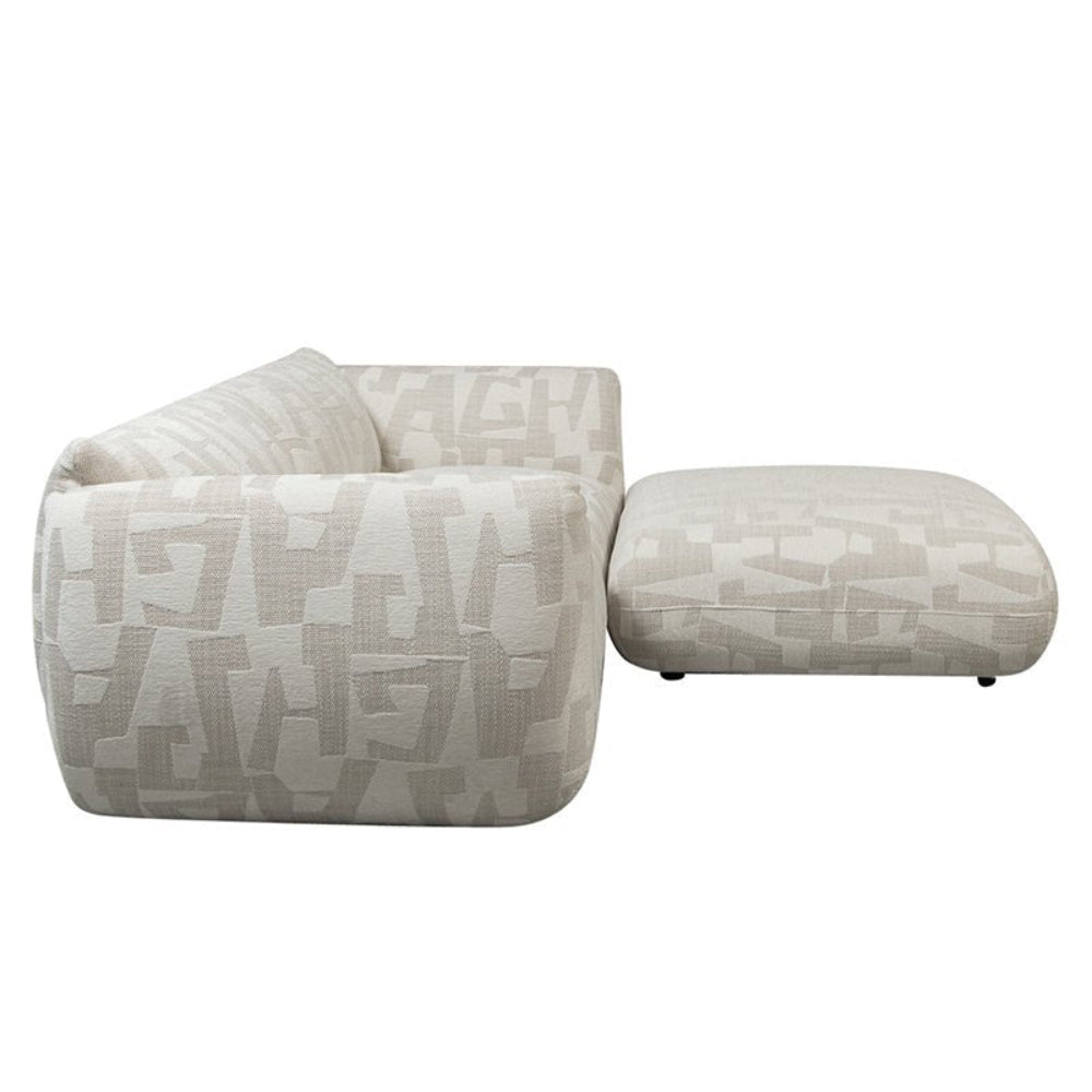 Amsterdam 2,5 - Sitzer - Sofa - Longchair rechts - White GlyphsEcksofa
