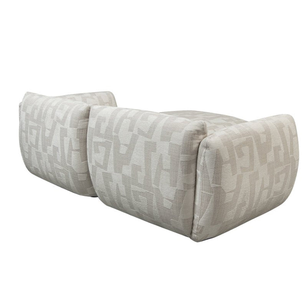 Amsterdam 2,5 - Sitzer - Sofa - Longchair rechts - White GlyphsEcksofa